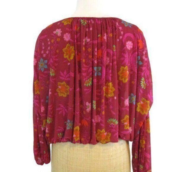 Free People Mesh Floral Top Small - Picture 5 of 8